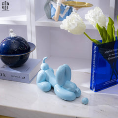Tượng Trang Trí Chó Light Blue Balloon Ss25-TƯỢNG TRANG TRÍ-CẬU HAI HOME DECOR