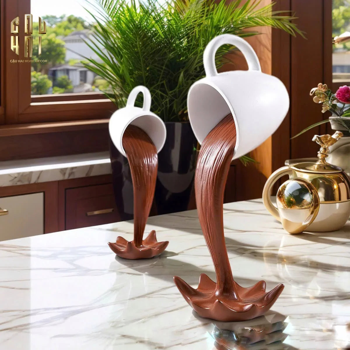Tượng Trang Trí Coffee Splash Sculpture Fw25-TƯỢNG TRANG TRÍ-CẬU HAI HOME DECOR