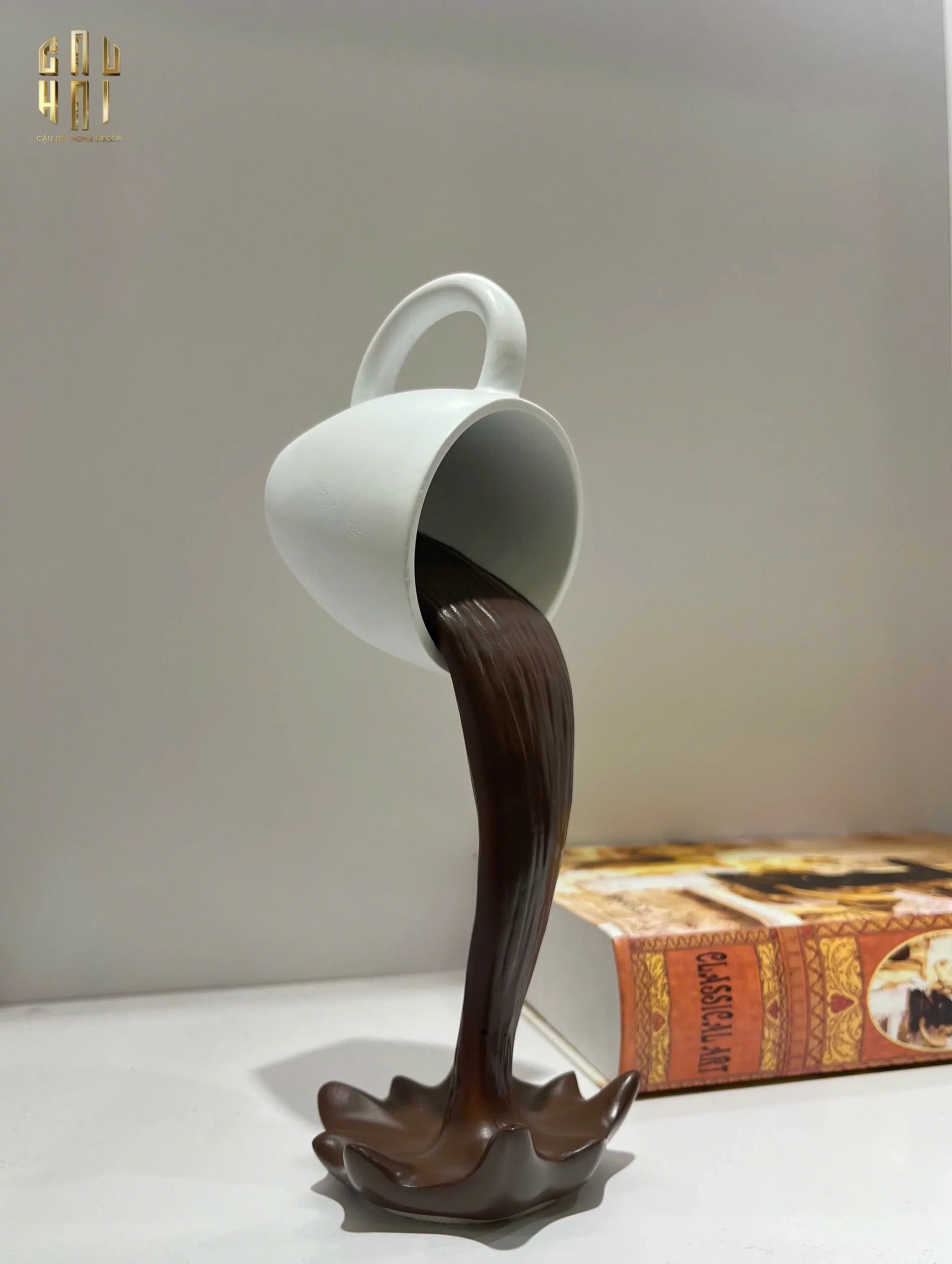 Tượng Trang Trí Coffee Splash Sculpture Fw25-TƯỢNG TRANG TRÍ-CẬU HAI HOME DECOR
