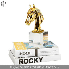 Tượng Trang Trí Đầu Ngựa Gilded Pegasus-TƯỢNG TRANG TRÍ-CẬU HAI HOME DECOR