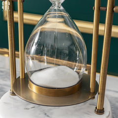 Tượng Trang Trí Đồng Hồ Cát Devian Marble Premium 17x30-CẬU HAI HOME DECOR