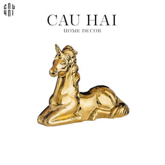 Tượng Trang Trí Golden Laying Unicorn Ss25-TƯỢNG TRANG TRÍ-CẬU HAI HOME DECOR