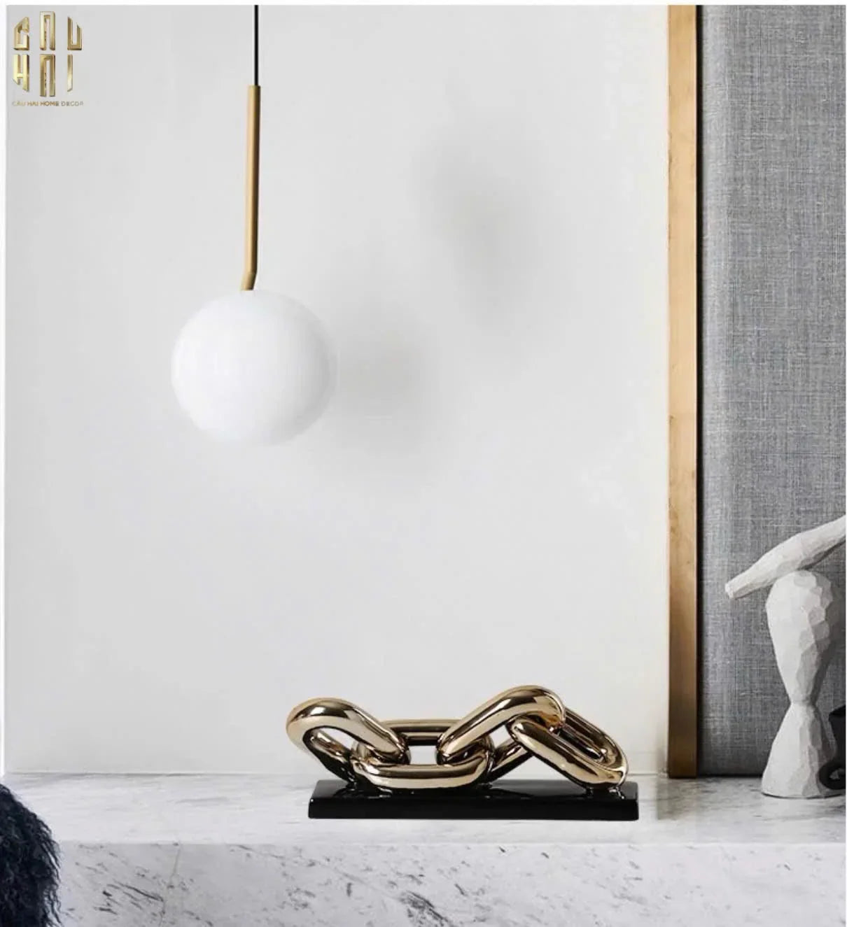 Tượng Trang Trí Marble - Infinity Chain-CẬU HAI HOME DECOR