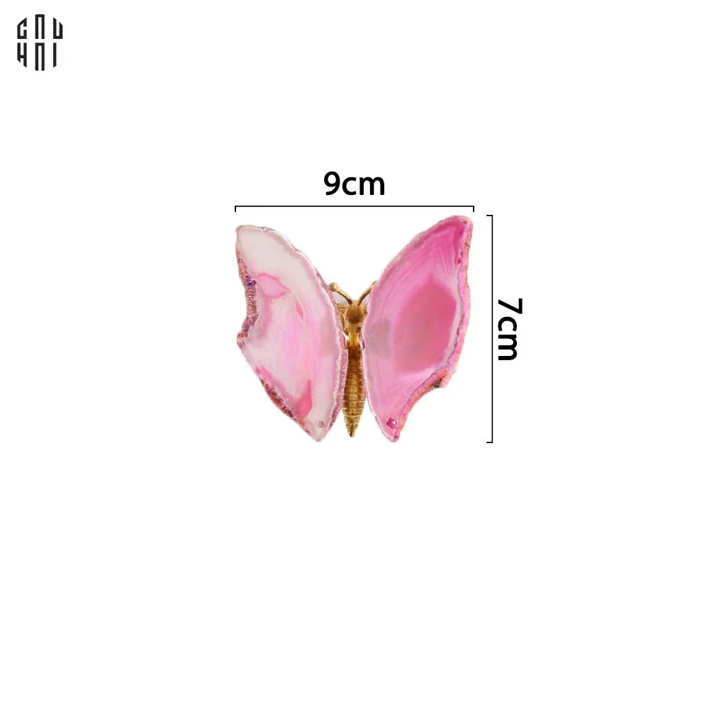 Tượng Trang Trí Onyx Butterfly - Pink-TƯỢNG TRANG TRÍ-CẬU HAI HOME DECOR