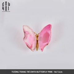 Tượng Trang Trí Onyx Butterfly - Pink-TƯỢNG TRANG TRÍ-CẬU HAI HOME DECOR