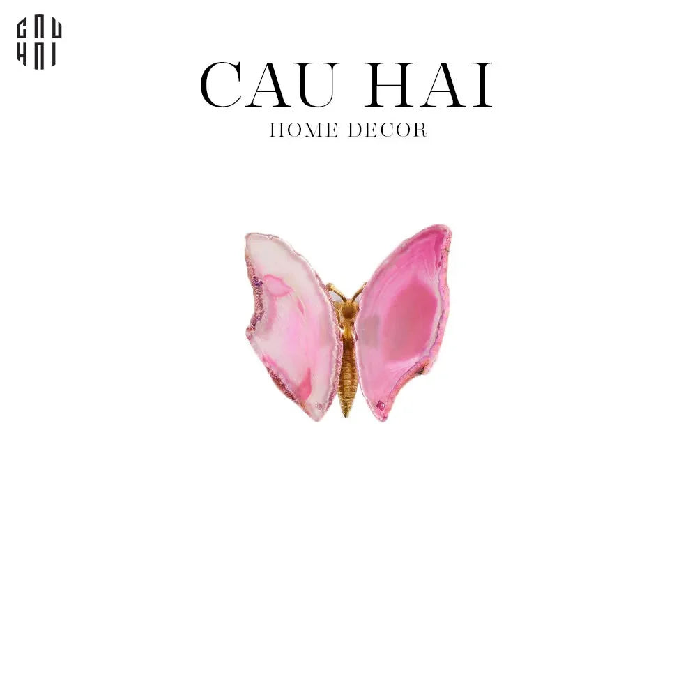 Tượng Trang Trí Onyx Butterfly - Pink-TƯỢNG TRANG TRÍ-CẬU HAI HOME DECOR