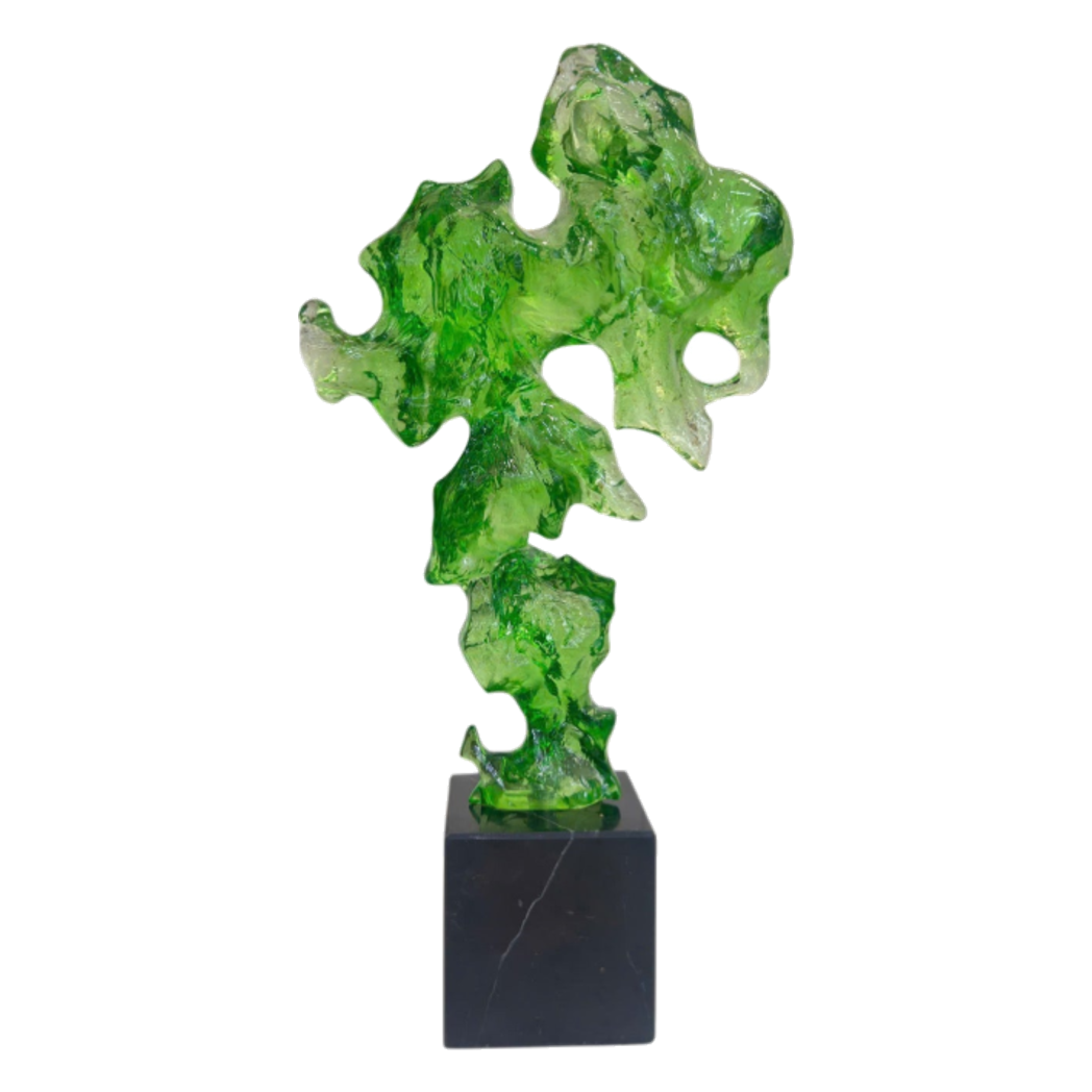 Tượng Trang Trí Resin Điêu Khắc Éclipse Emerald - Cậu Hai Home Decor