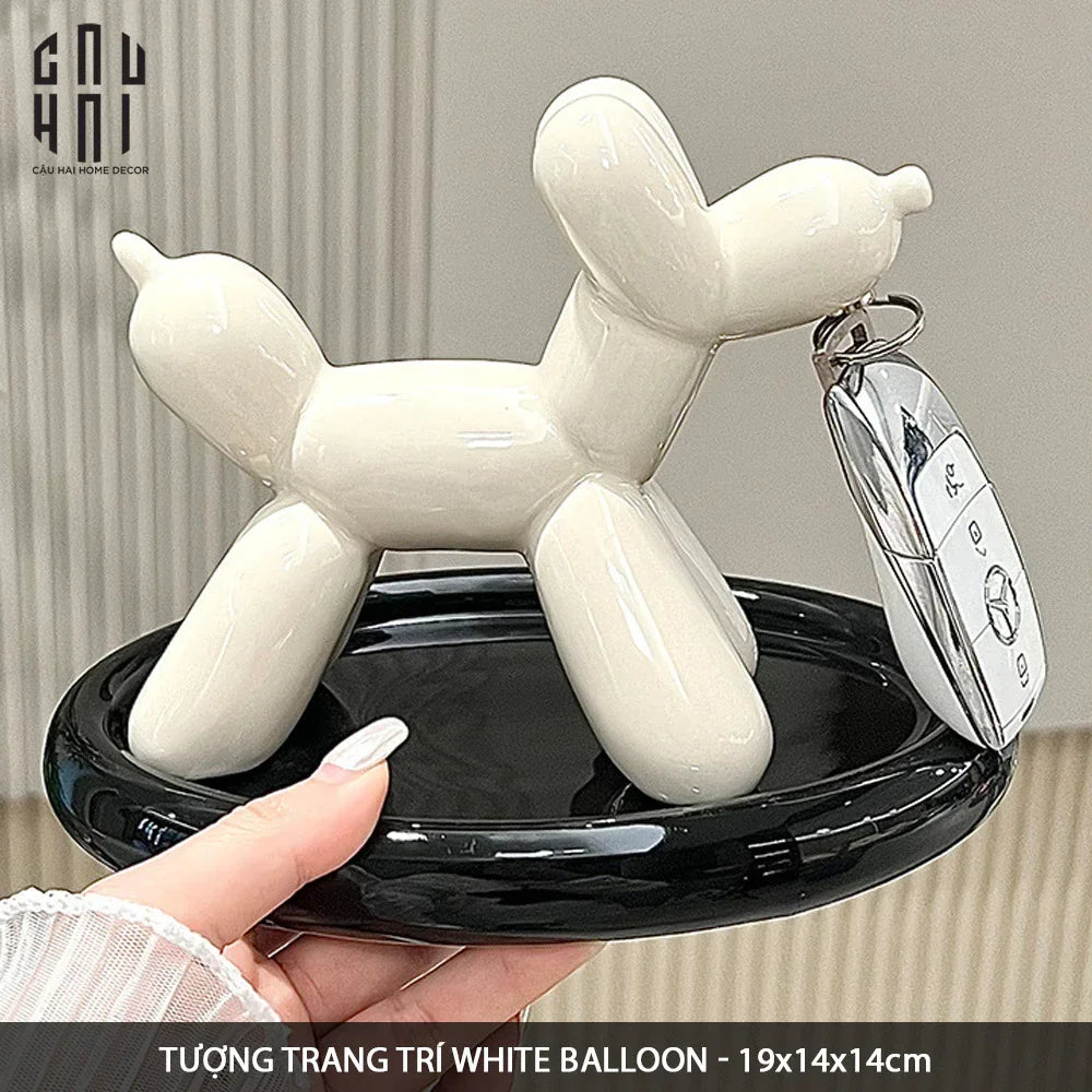 Tượng Trang Trí White Balloon-TƯỢNG TRANG TRÍ-CẬU HAI HOME DECOR