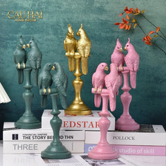 Tượng Vẹt Mào Duo Cockatoo H28 Aurum-TƯỢNG TRANG TRÍ-CẬU HAI HOME DECOR