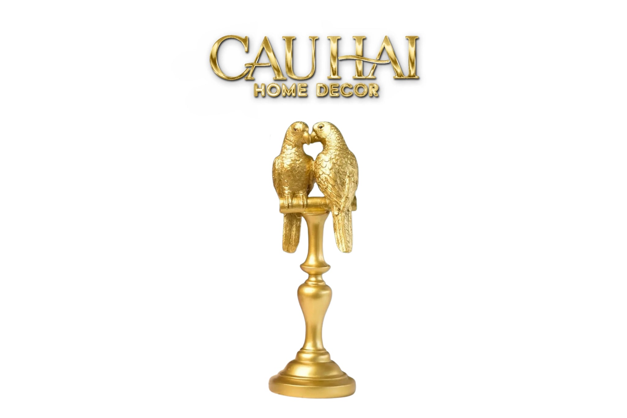 Tượng Vẹt Mào Duo Cockatoo H28 Aurum-TƯỢNG TRANG TRÍ-CẬU HAI HOME DECOR