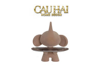 Tượng Voi Figurine Beige Velvet Toffee - Nova Elephas H27-TƯỢNG TRANG TRÍ-CẬU HAI HOME DECOR