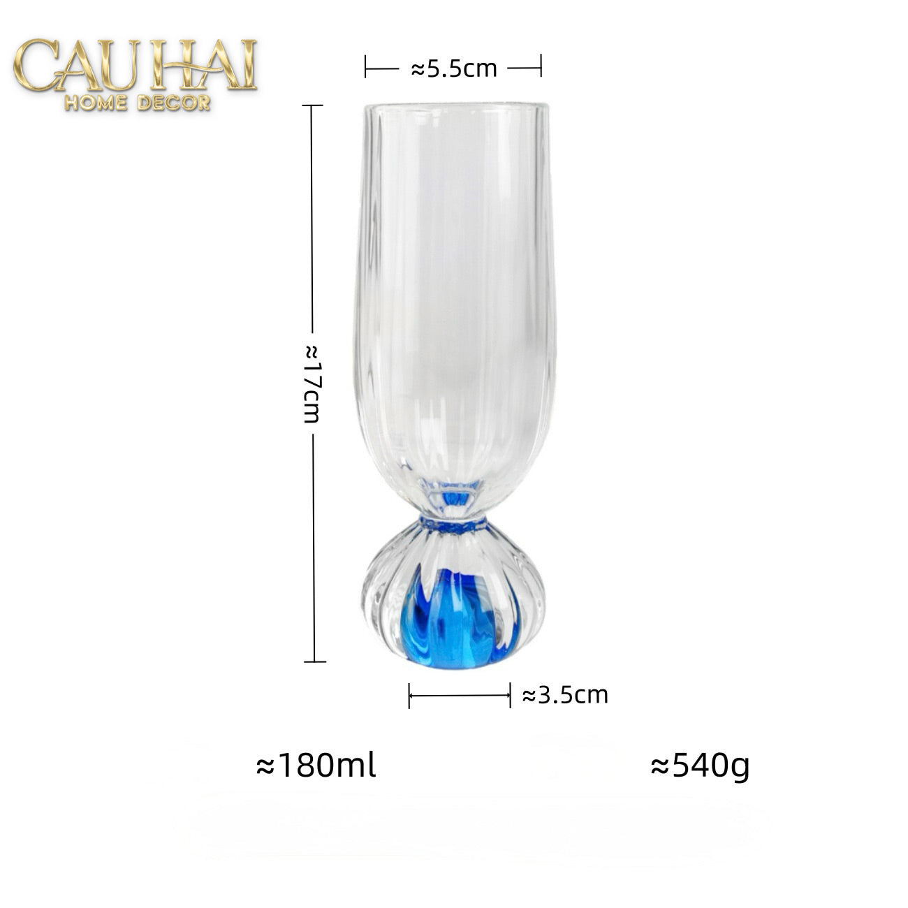 Set 2 Ly Cocktail Blue Sapphire Drop 180ml
