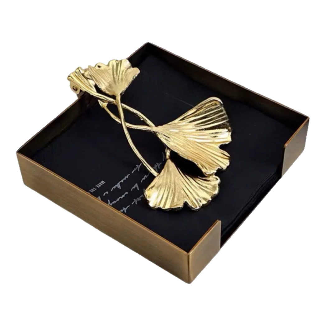 Maison Couture - Khay Giấy Brasson Mistletoe Tissue Tray-HỘP KHĂN GIẤY-Đối tác tại Trung Quốc theo từng đơn đặt hàng-BRASSON GINKGO-CẬU HAI HOME DECOR