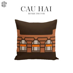 Vỏ Gối Canvas Faubourg Multi Doors - Brun Terra 45.-VỎ GỐI-CẬU HAI HOME DECOR
