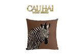 Vỏ Gối Canvas Fiber Zèbre Brun 45-VỎ GỐI-CẬU HAI HOME DECOR