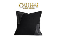 Vỏ Gối Canvas Intrecciato Lux Leather Phantom 50-VỎ GỐI-CẬU HAI HOME DECOR