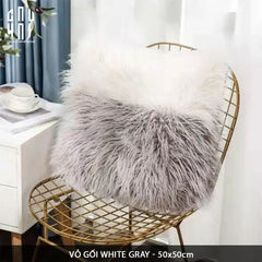 Vỏ Gối Canvas Mono Geometric Border 45-CẬU HAI HOME DECOR