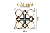 Vỏ Gối Canvas Mono Geometric Border 45-VỎ GỐI-Đối tác tại Trung Quốc theo từng đơn đặt hàng-VỎ GỐI CANVAS THÊU NỔI ENDURANCE-CẬU HAI HOME DECOR