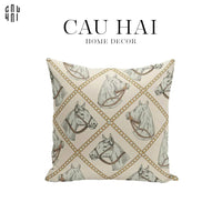 Vỏ Gối Canvas White Pegasus 45.-VỎ GỐI-CẬU HAI HOME DECOR