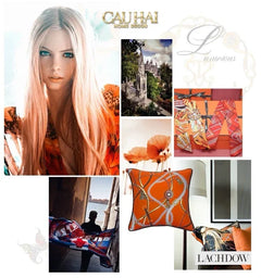 Vỏ Gối Cotton Satin Les Rênes Équestres - Vermillion 45-VỎ GỐI-CẬU HAI HOME DECOR