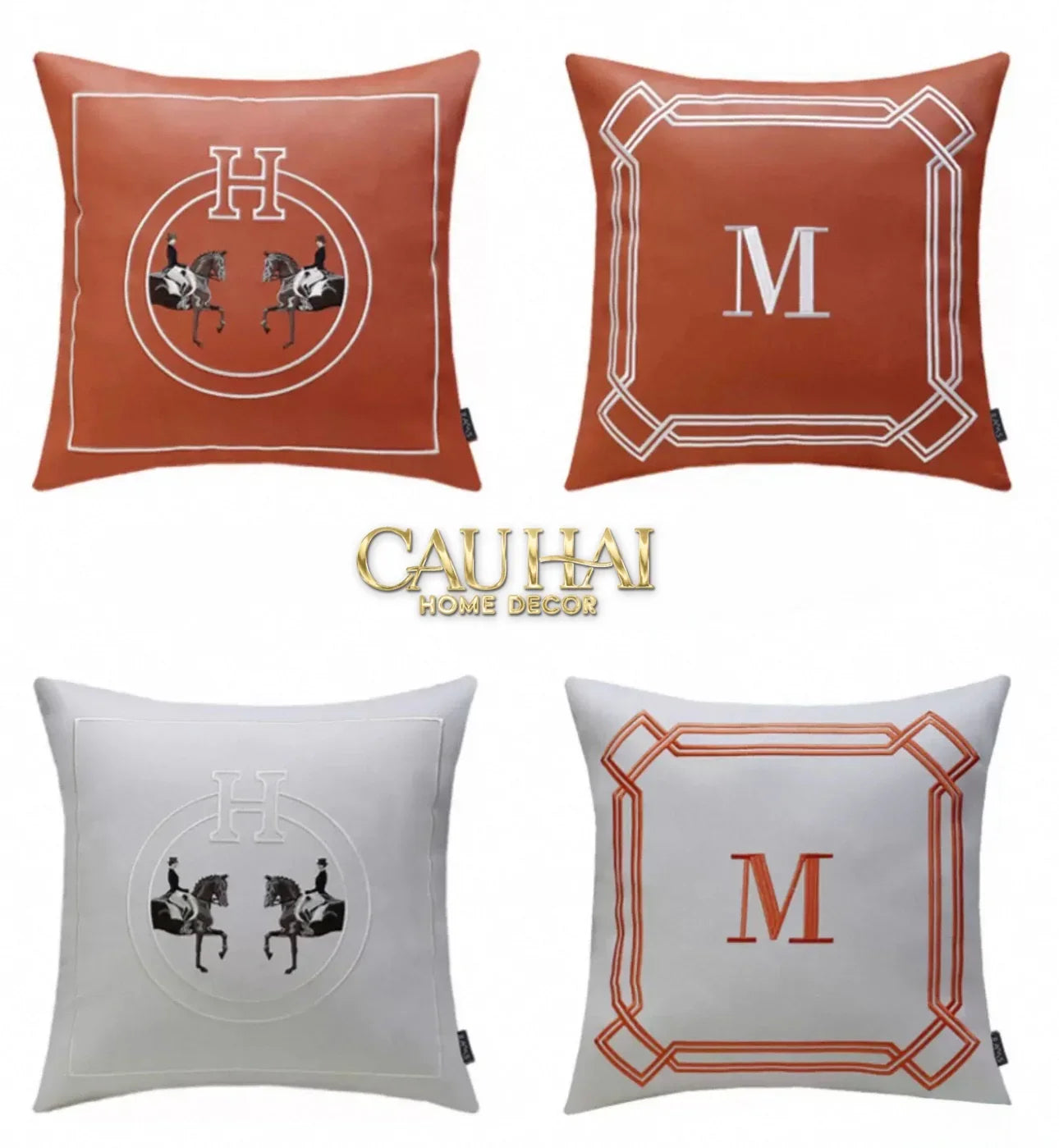 Vỏ Gối Da Terra Equestrian Horseman 45-VỎ GỐI-CẬU HAI HOME DECOR