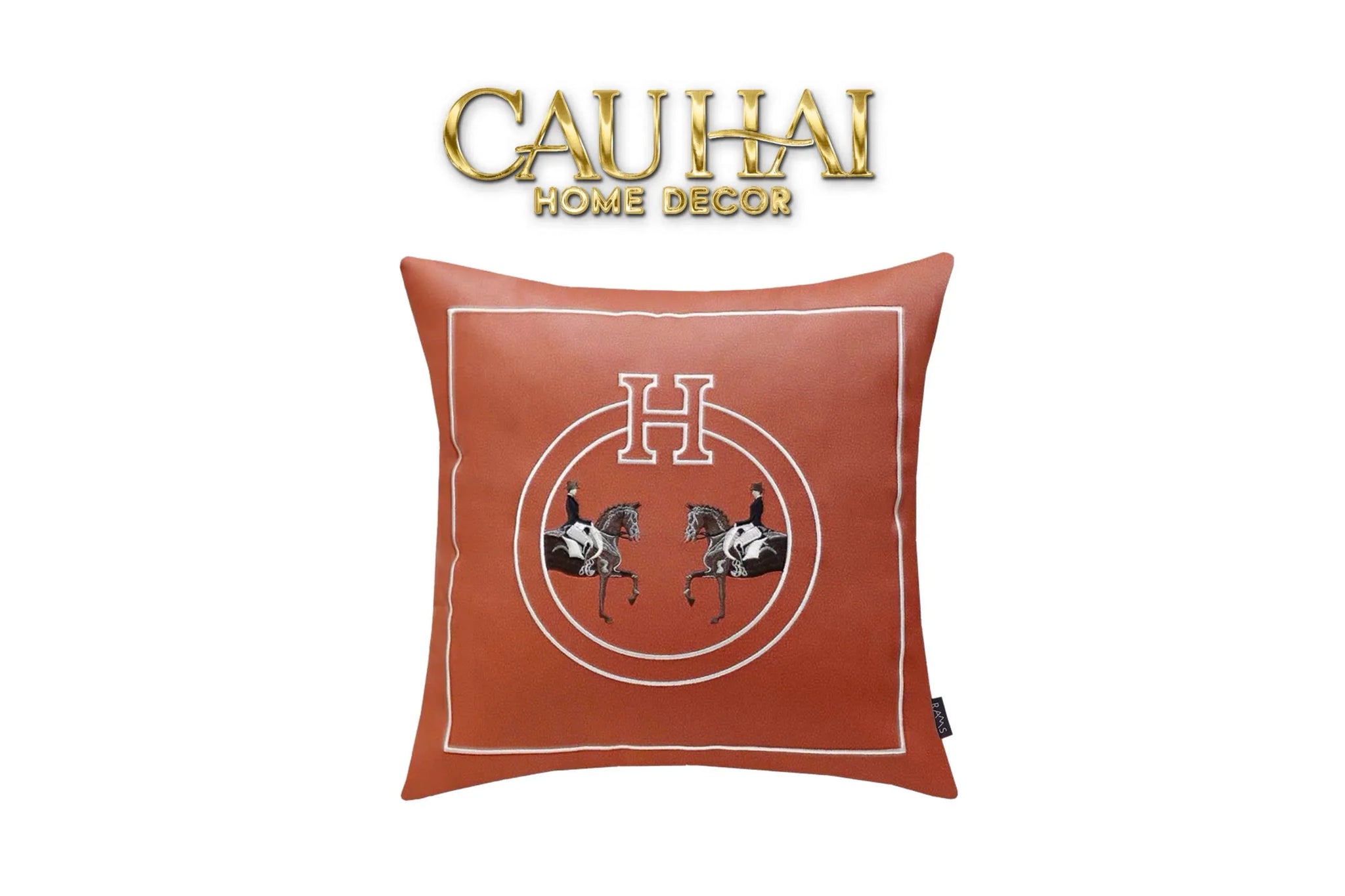 Vỏ Gối Da Terra Equestrian Horseman 45-VỎ GỐI-CẬU HAI HOME DECOR