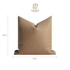 Vỏ Gối Da Woven Caramel 45-VỎ GỐI-CẬU HAI HOME DECOR
