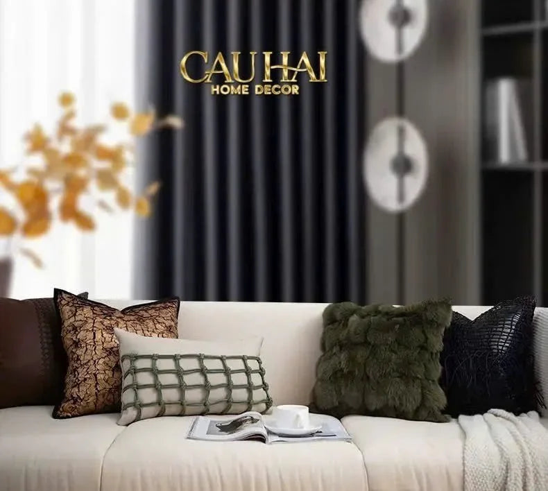 Vỏ Gối Jacquard Galliano D’Or Bronze 45-CẬU HAI HOME DECOR