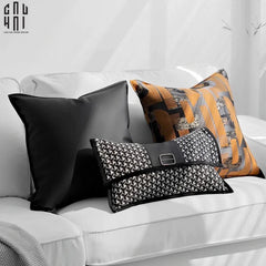 Vỏ Gối Jacquard Orange Silk Gallop 50x50-VỎ GỐI-CẬU HAI HOME DECOR