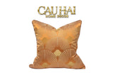 Vỏ Gối Jacquard Tangerine D'Or Art Déco Fan 45-VỎ GỐI-CẬU HAI HOME DECOR