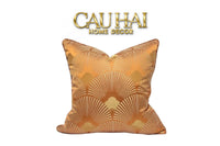 Vỏ Gối Jacquard Tangerine D'Or Art Déco Fan 45-VỎ GỐI-CẬU HAI HOME DECOR