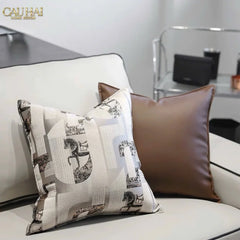 Vỏ Gối Jacquard White Silk Gallop 50x50-CẬU HAI HOME DECOR