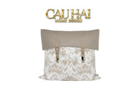 Vỏ Gối Latte Intrecciato Jardin D'Or Tonkin 45-VỎ GỐI-CẬU HAI HOME DECOR