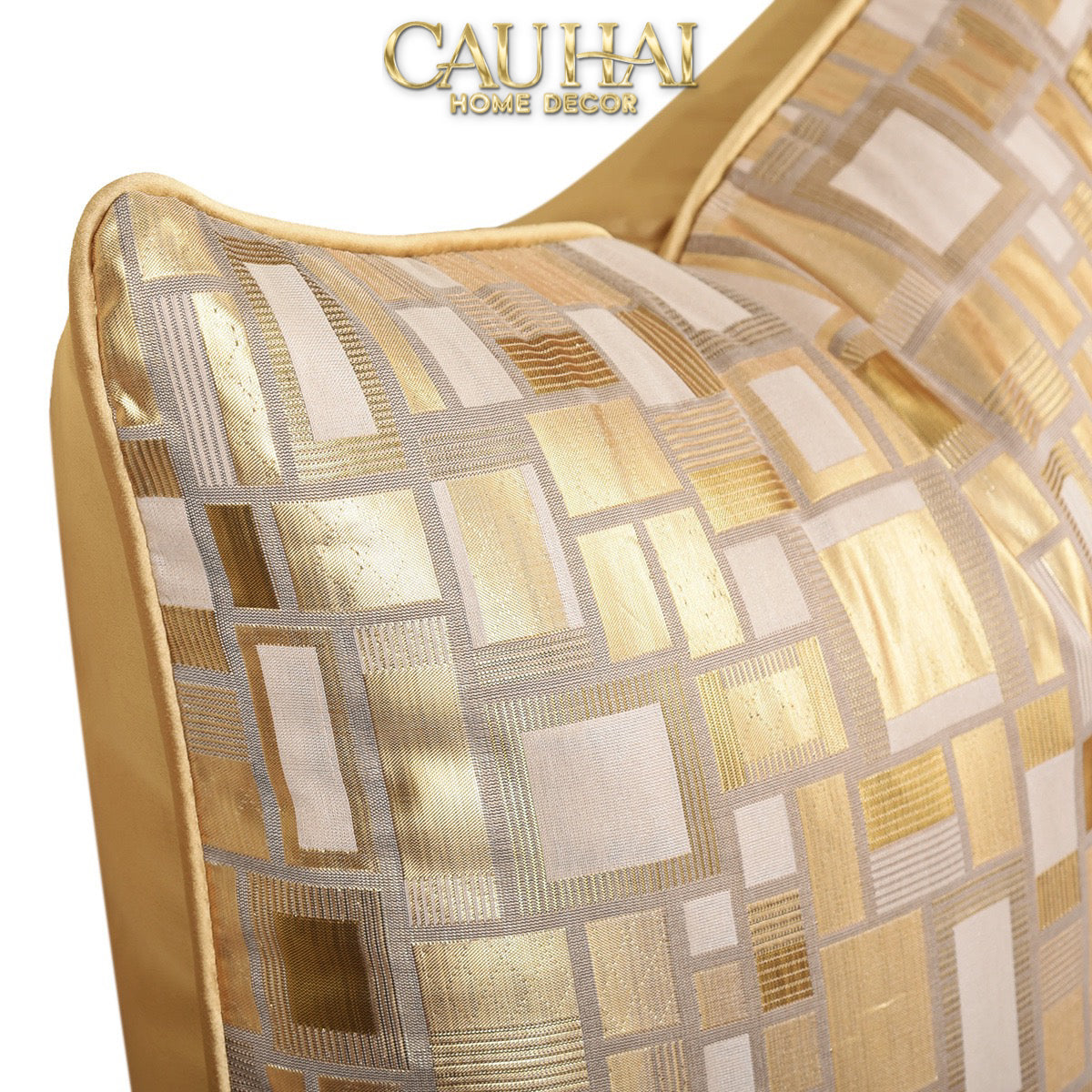 Vỏ Gối Lụa Jacquard Aurea Mosaic 50-VỎ GỐI-CẬU HAI HOME DECOR