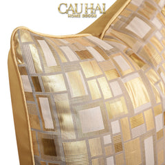 Vỏ Gối Lụa Jacquard Aurea Mosaic 50-VỎ GỐI-CẬU HAI HOME DECOR