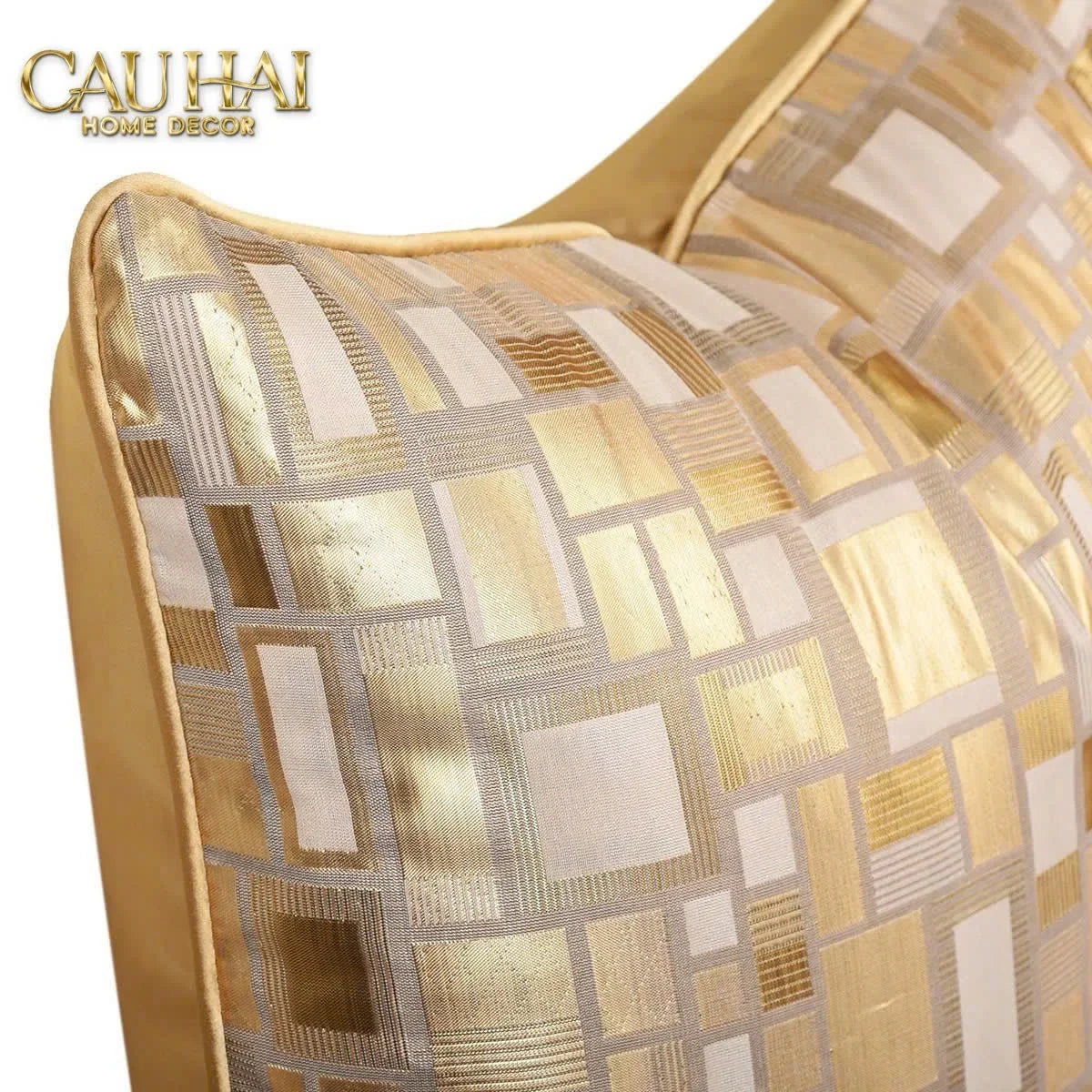 Vỏ Gối Lụa Jacquard Aurea Mosaic 50-VỎ GỐI-CẬU HAI HOME DECOR