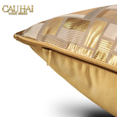 Vỏ Gối Lụa Jacquard Aurea Mosaic 50-VỎ GỐI-CẬU HAI HOME DECOR