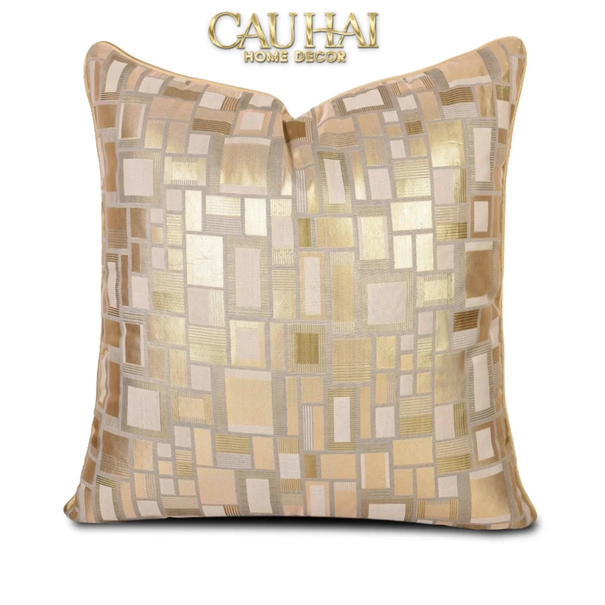 Vỏ Gối Lụa Jacquard Aurea Mosaic 50-VỎ GỐI-CẬU HAI HOME DECOR
