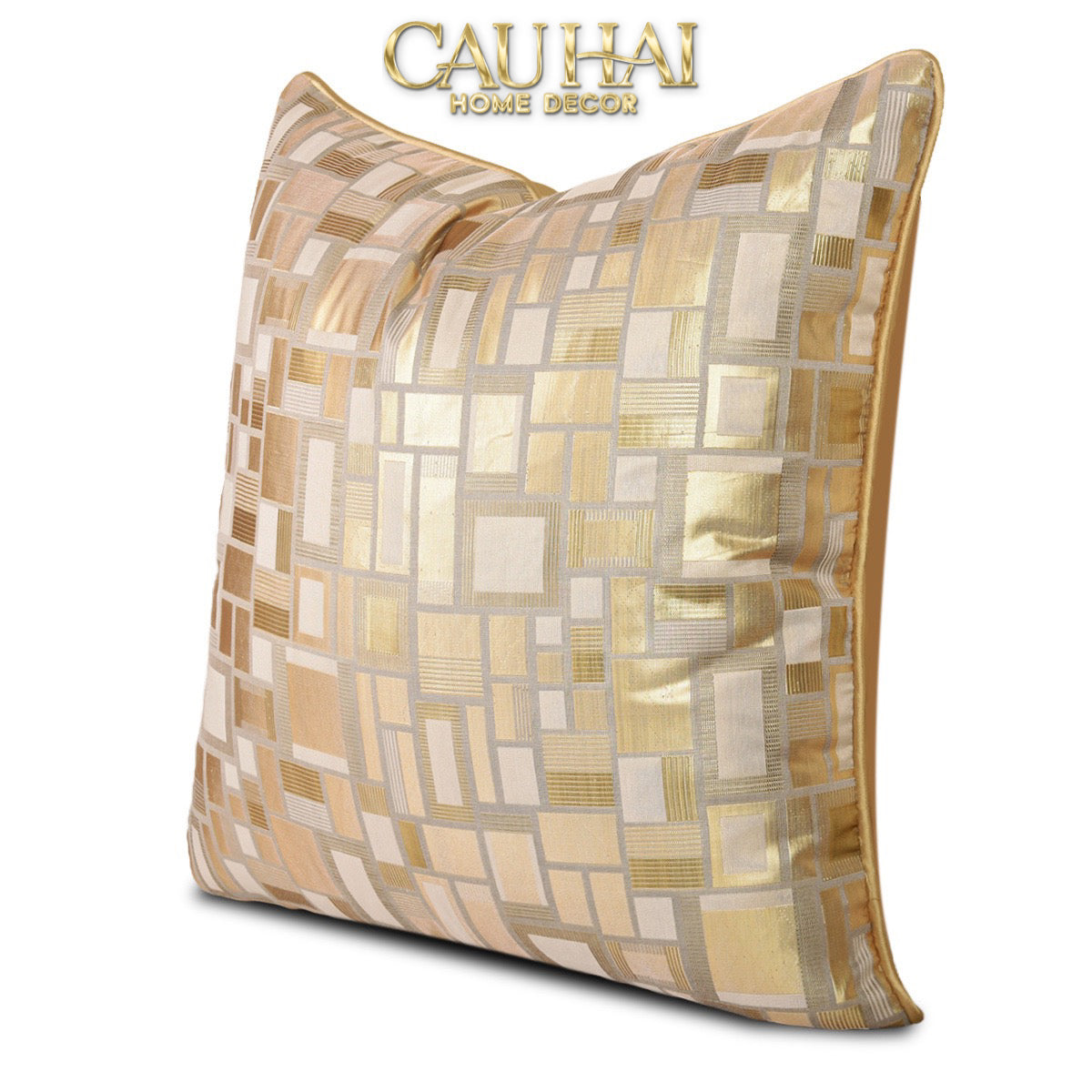 Vỏ Gối Lụa Jacquard Aurea Mosaic 50-VỎ GỐI-CẬU HAI HOME DECOR