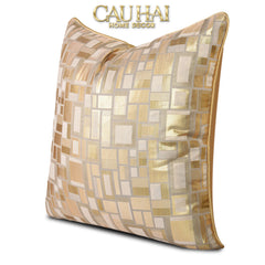 Vỏ Gối Lụa Jacquard Aurea Mosaic 50-VỎ GỐI-CẬU HAI HOME DECOR