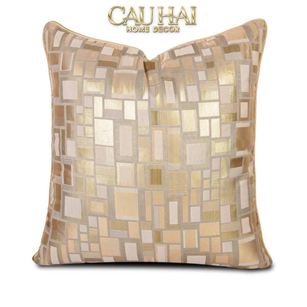 Vỏ Gối Lụa Jacquard Aurea Mosaic 50-VỎ GỐI-CẬU HAI HOME DECOR