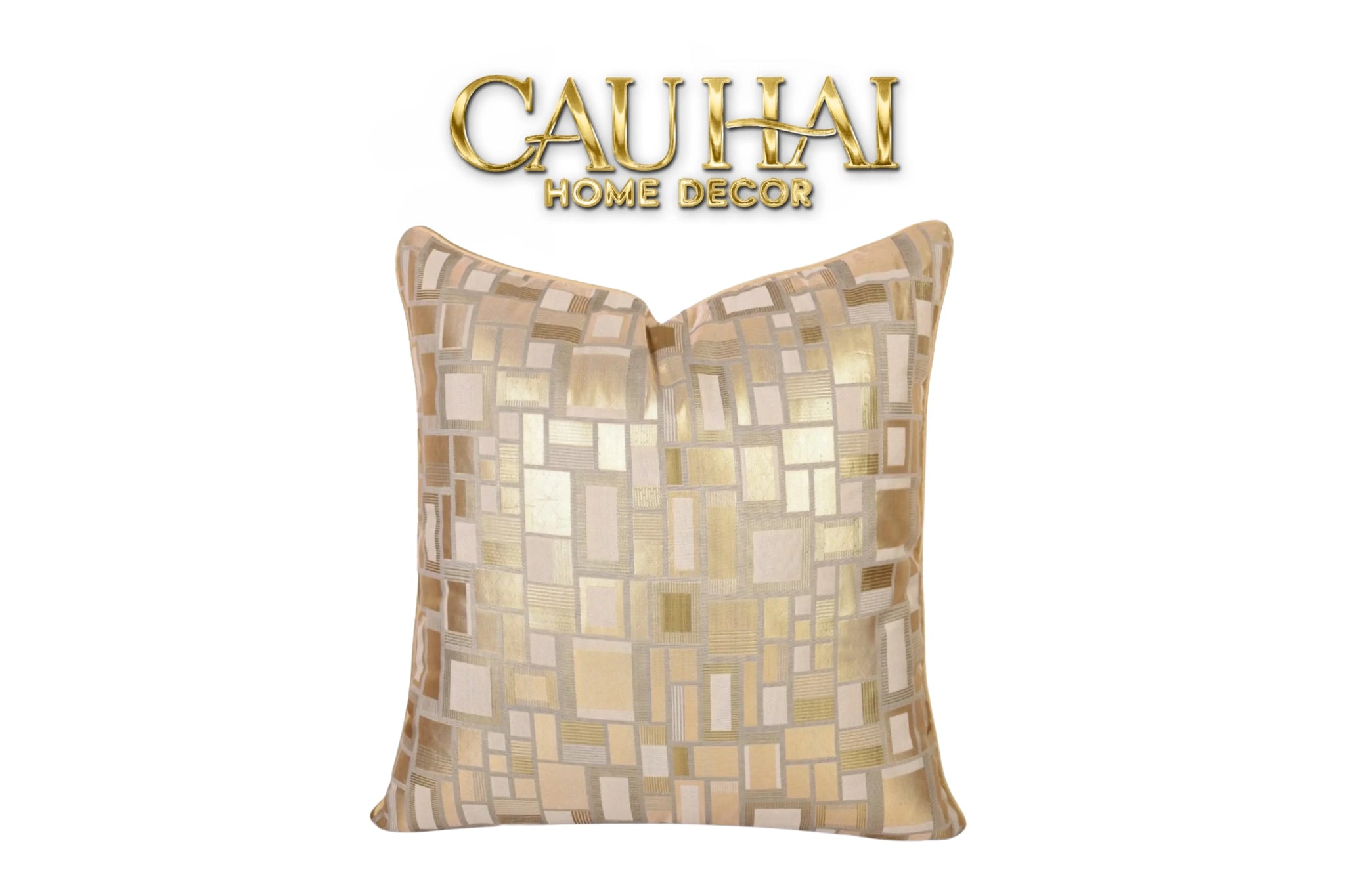 Vỏ Gối Lụa Jacquard Aurea Mosaic 50-VỎ GỐI-CẬU HAI HOME DECOR