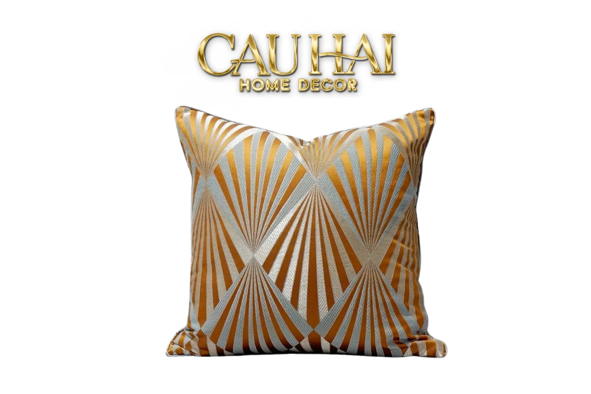 Vỏ Gối Lụa Jacquard Aurum Sunburst 45-VỎ GỐI-CẬU HAI HOME DECOR