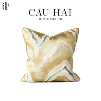 Vỏ Gối Lụa Jacquard Gold Fountain 45.-CẬU HAI HOME DECOR