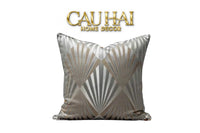Vỏ Gối Lụa Jacquard Sterling Sunburst 45-CẬU HAI HOME DECOR