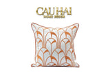 Vỏ Gối Lụa Satin Art Deco Éventail Terra 45-VỎ GỐI-CẬU HAI HOME DECOR