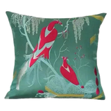 Maison Couture - Vỏ Gối Lụa Thêu Le Cardinal Solaire Turquoise Atélier Cushion 45 - Cậu Hai Home Decor
