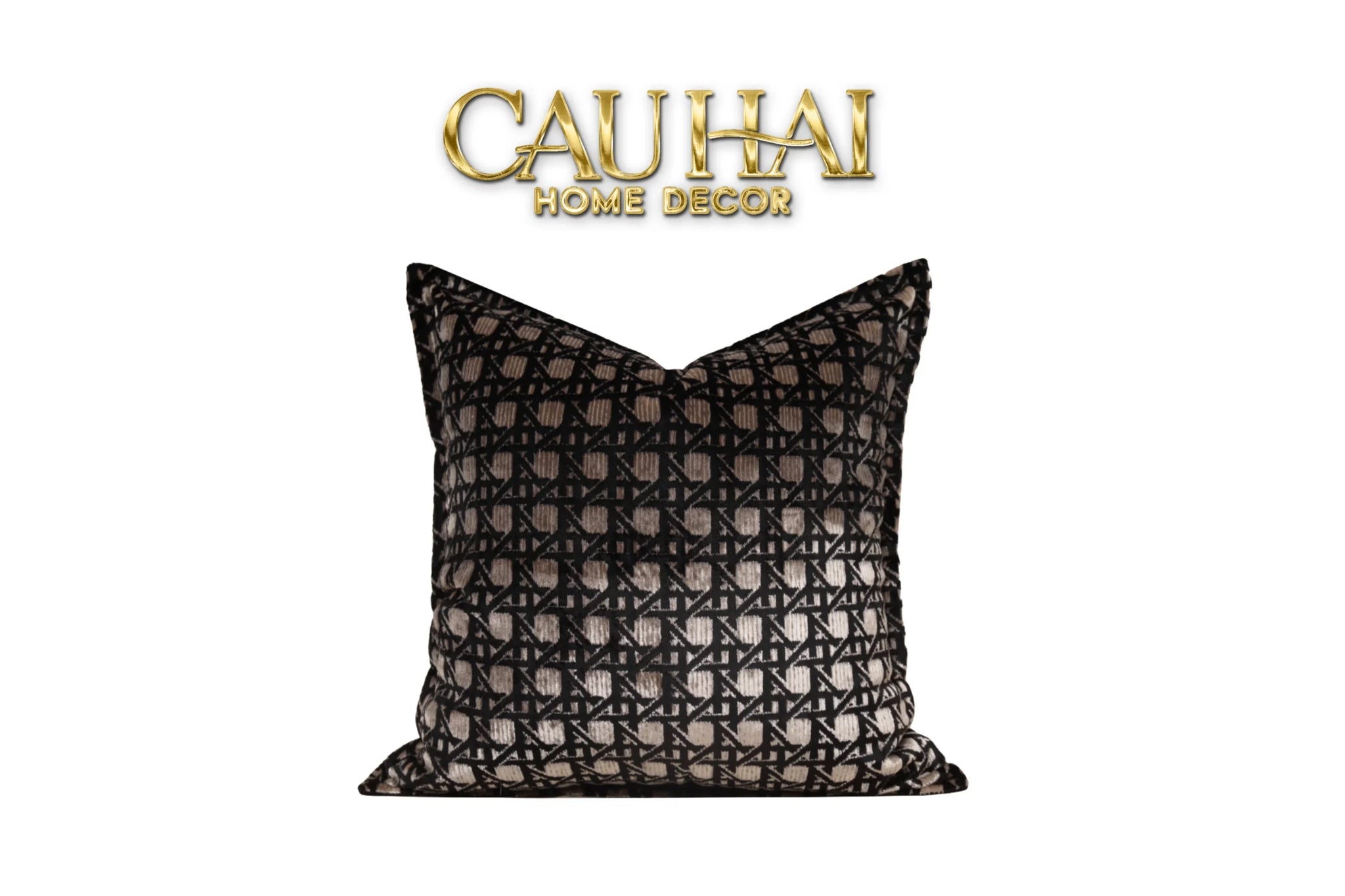 Vỏ Gối Nhung Argent Velvet Cannage Enigma 45-VỎ GỐI-CẬU HAI HOME DECOR