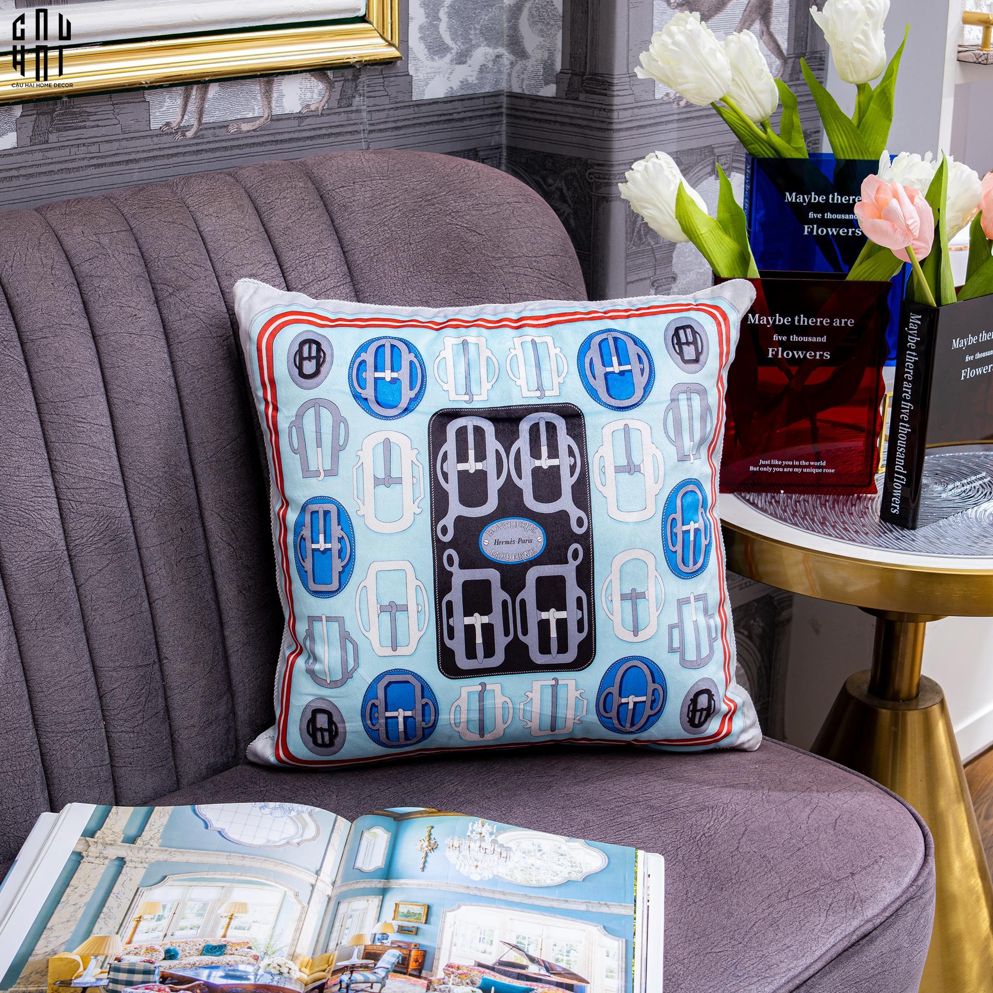 Vỏ Gối Nhung Bouclerie D’Attelage 45-VỎ GỐI-CẬU HAI HOME DECOR