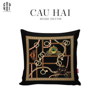 Vỏ Gối Nhung Braided Leather 45.-VỎ GỐI-CẬU HAI HOME DECOR